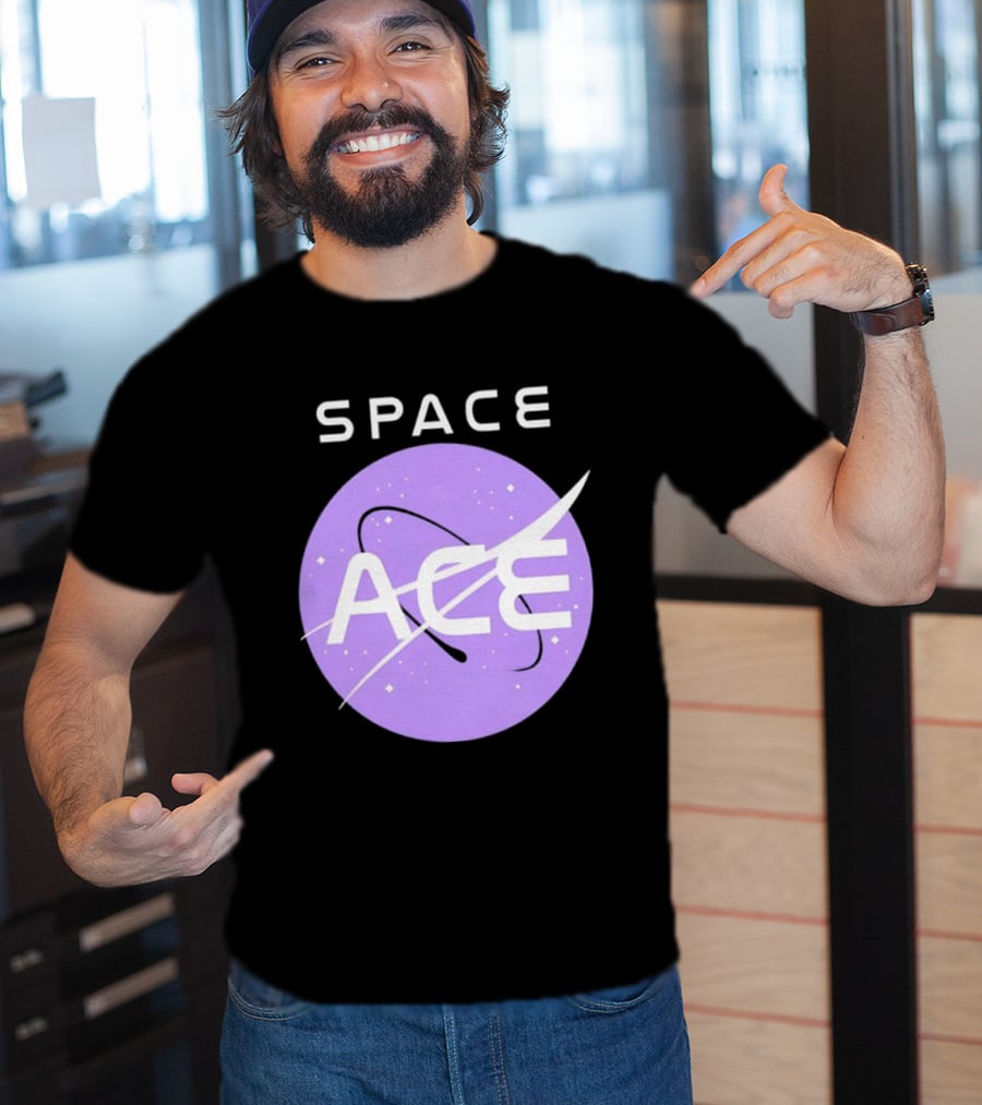 Space Ace NASA Astronomy Galaxy Iconic Insignia T-Shirt