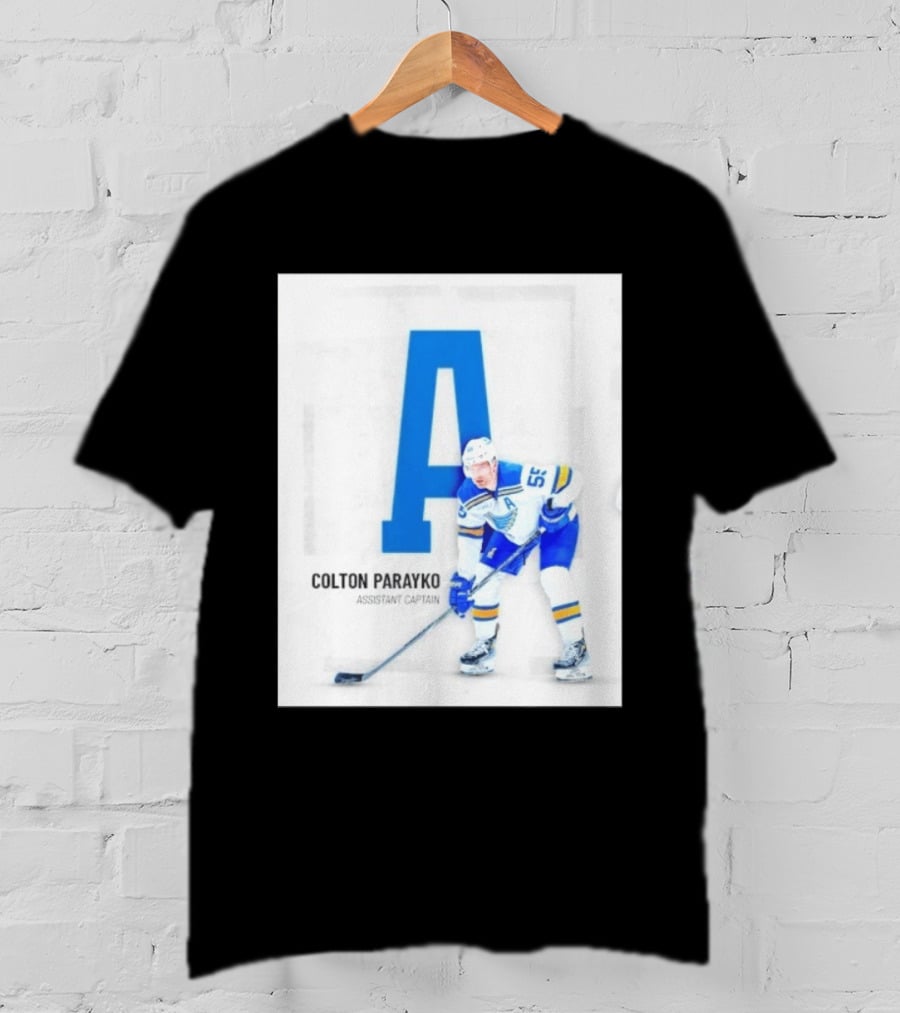 Colton Parayko St Louis Blues Assistant Captain No 55 Hockey Player T-Shirt