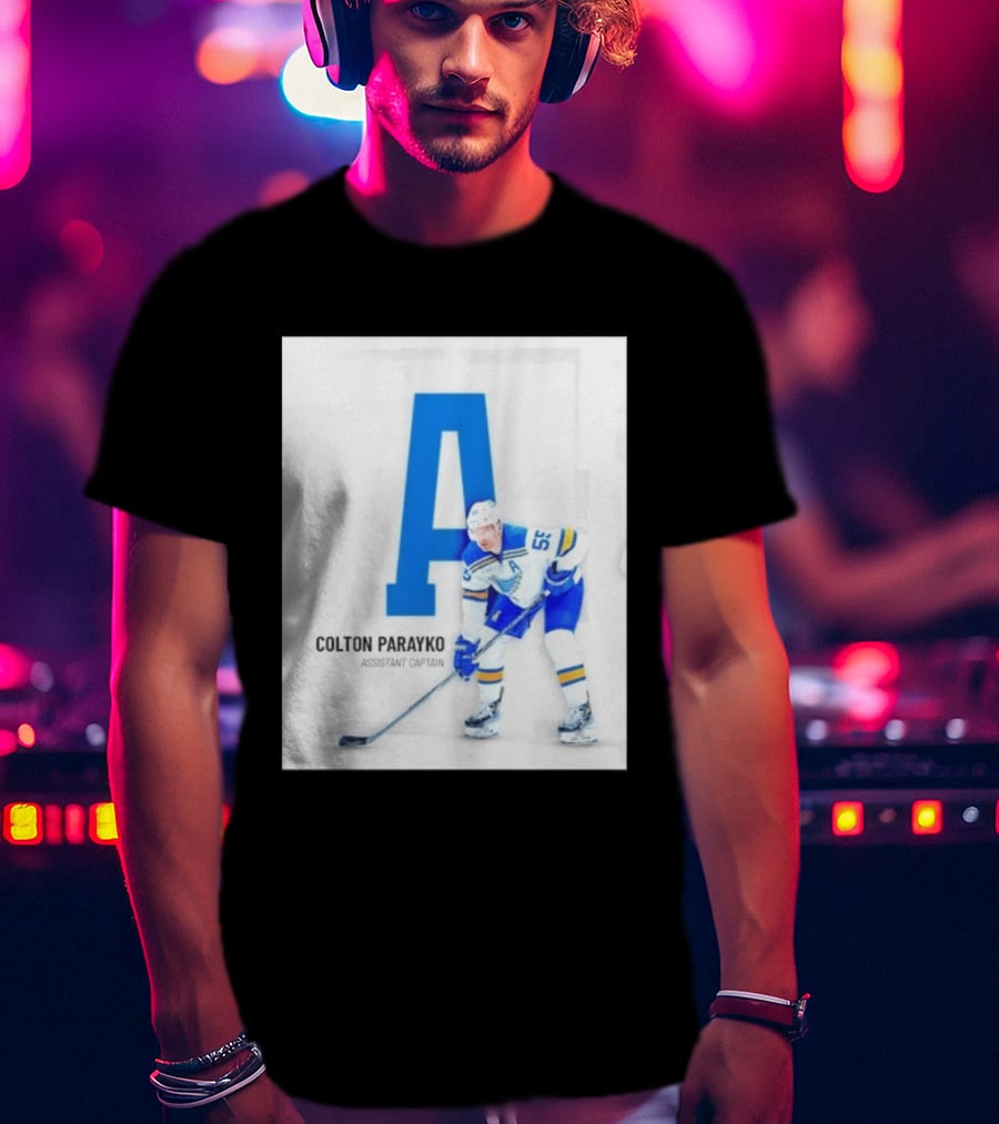 Colton Parayko St Louis Blues Assistant Captain No 55 Hockey Player T-Shirt