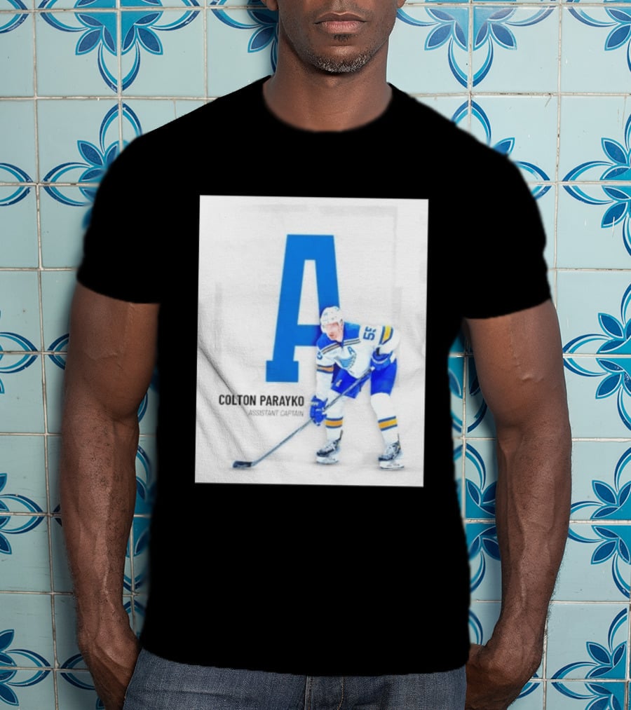 Colton Parayko St Louis Blues Assistant Captain No 55 Hockey Player T-Shirt