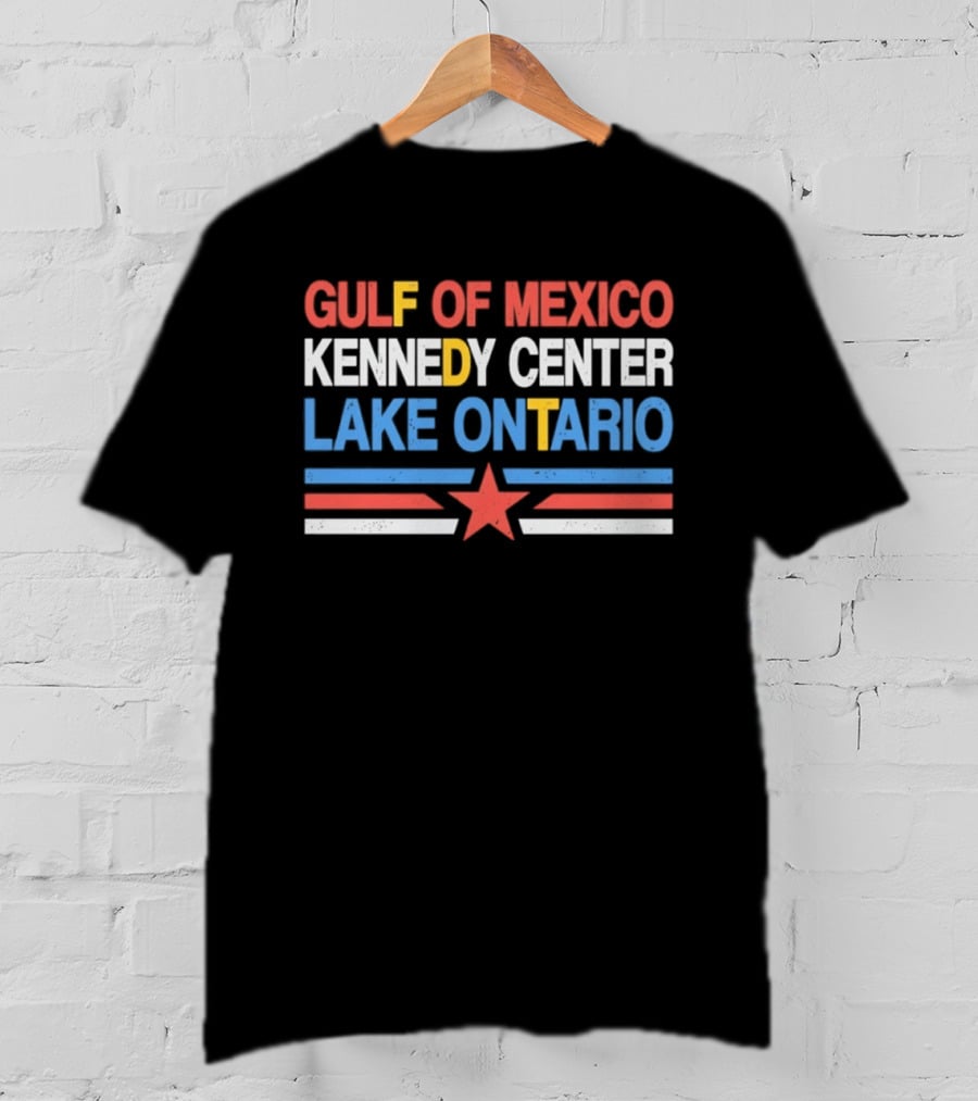 Distressed Gulf Of Mexico Kennedy Center Lake Ontario Star T-Shirt