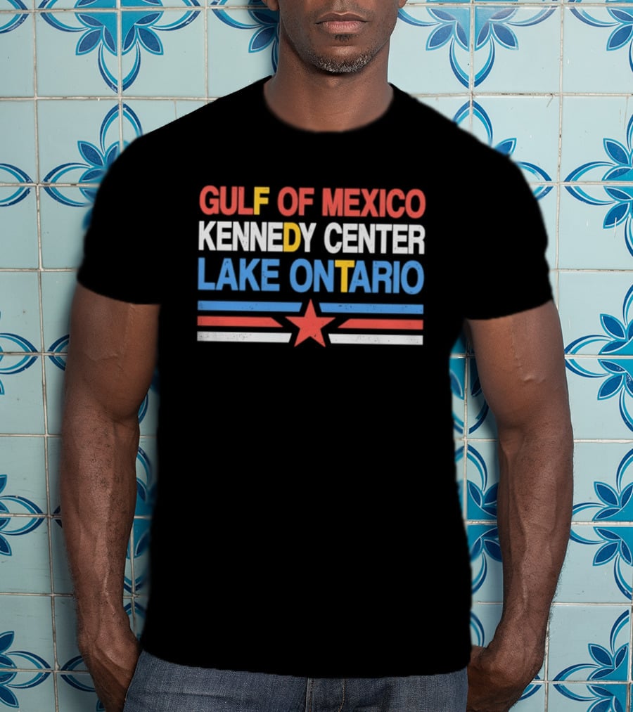 Distressed Gulf Of Mexico Kennedy Center Lake Ontario Star T-Shirt