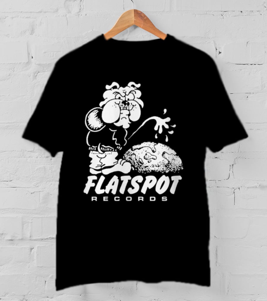 Flatspot Records Piss Off Character Graphic With Store Name T-Shirt