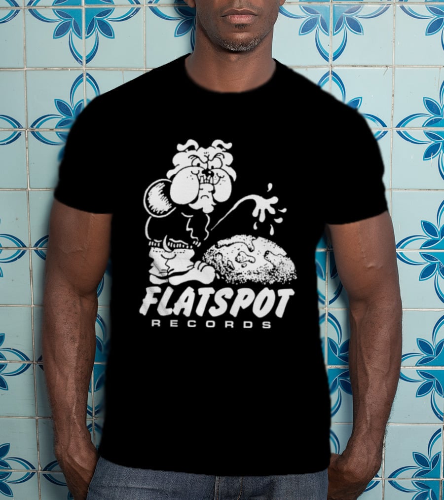 Flatspot Records Piss Off Character Graphic With Store Name T-Shirt