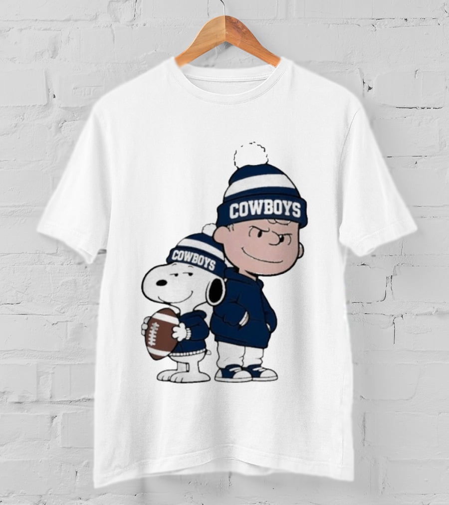 Snoopy Charlie Cowboys Football Fan T-Shirt
