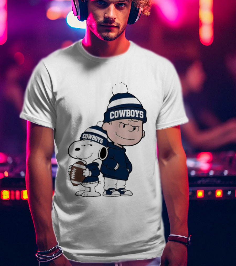 Snoopy Charlie Cowboys Football Fan T-Shirt