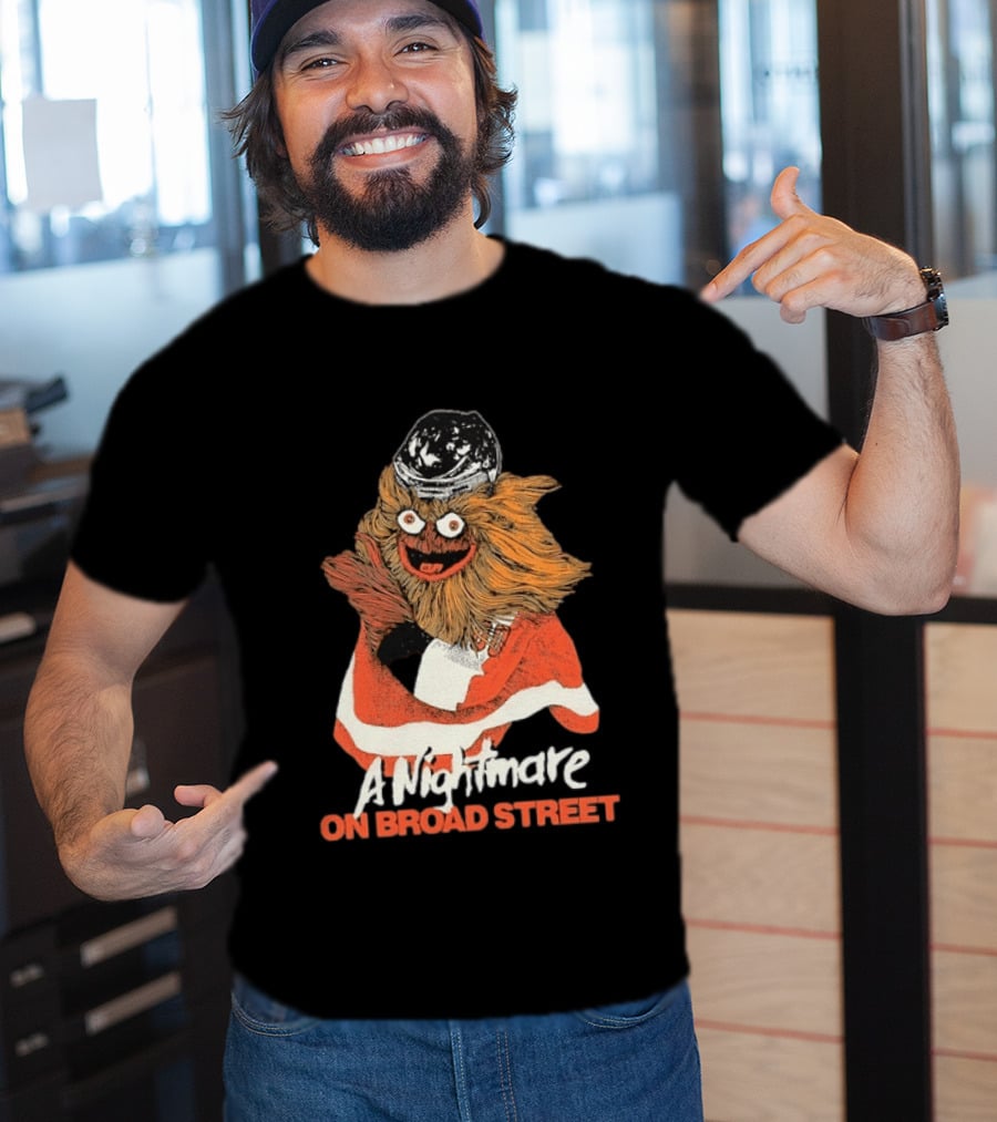 Philadelphia Flyers Gritty A Nightmare On Broad Street T-Shirt