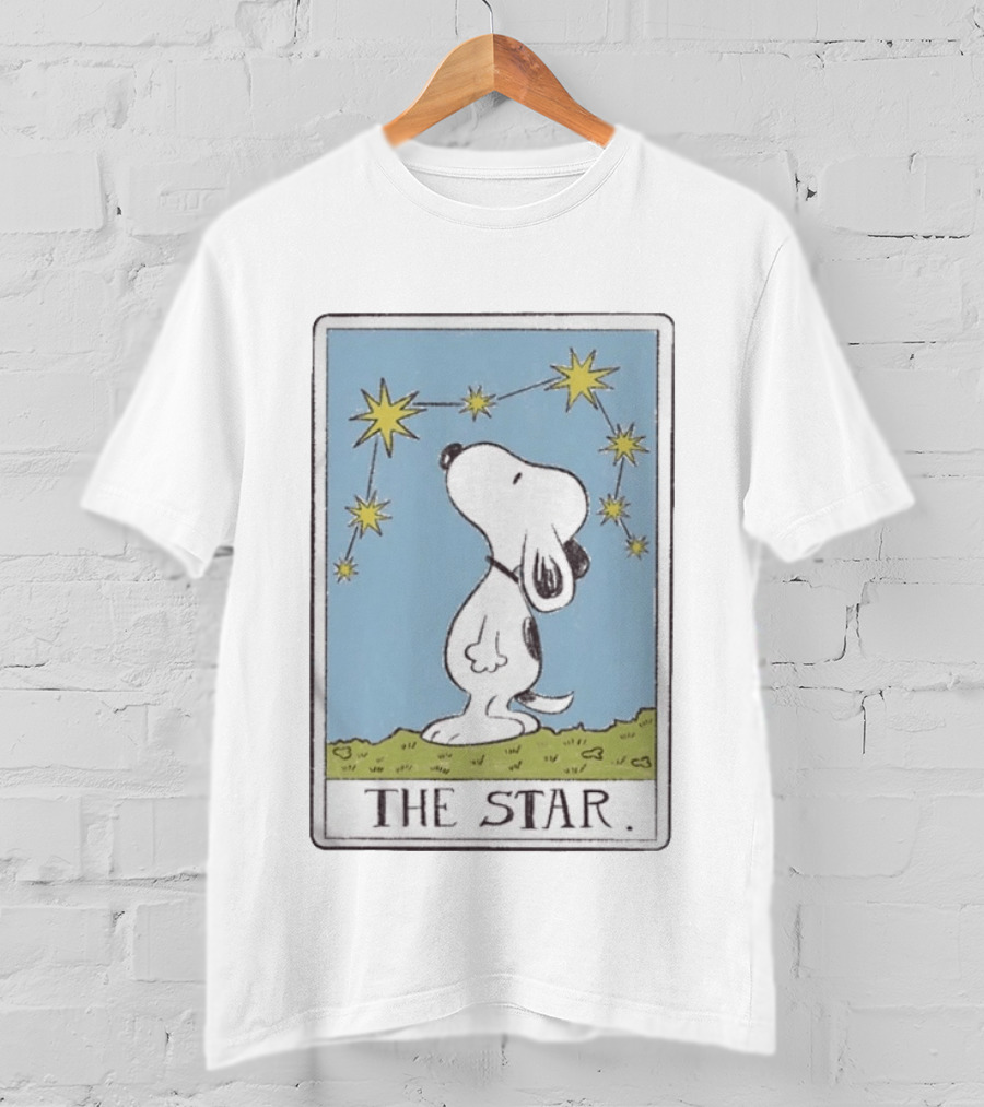 Snoopy The Star Tarot Card With Constellation T-Shirt