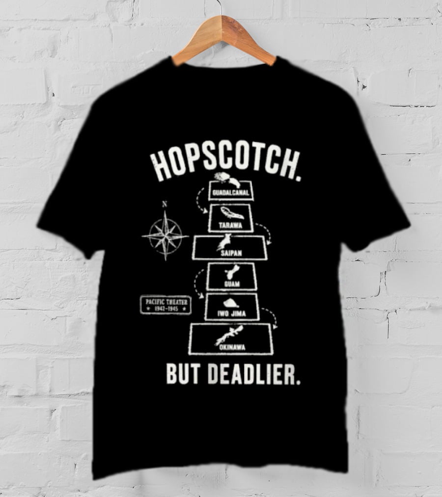 Island Hopping Campaign Hopscotch But Deadlier Pacific Ocean Map Adventure T-Shirt