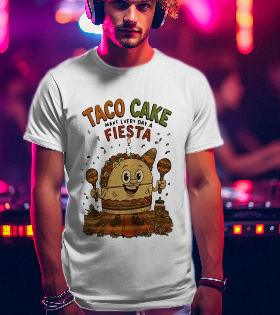 Taco Cake Maraca Party Make Every Day A Fiesta T-Shirt