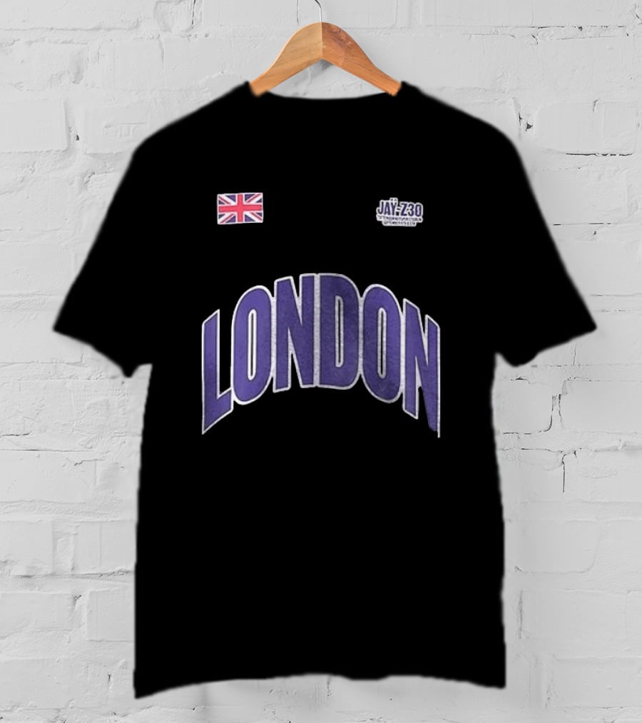 Jay Z London Pop Up Tottenham Hotspur Stadium Name And Number With Union Jack Flag T-Shirt