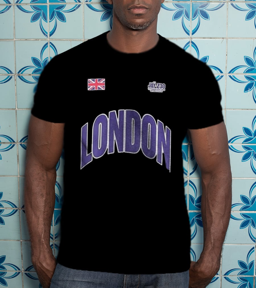 Jay Z London Pop Up Tottenham Hotspur Stadium Name And Number With Union Jack Flag T-Shirt