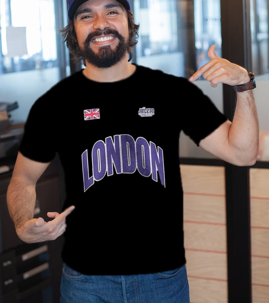 Jay Z London Pop Up Tottenham Hotspur Stadium Name And Number With Union Jack Flag T-Shirt