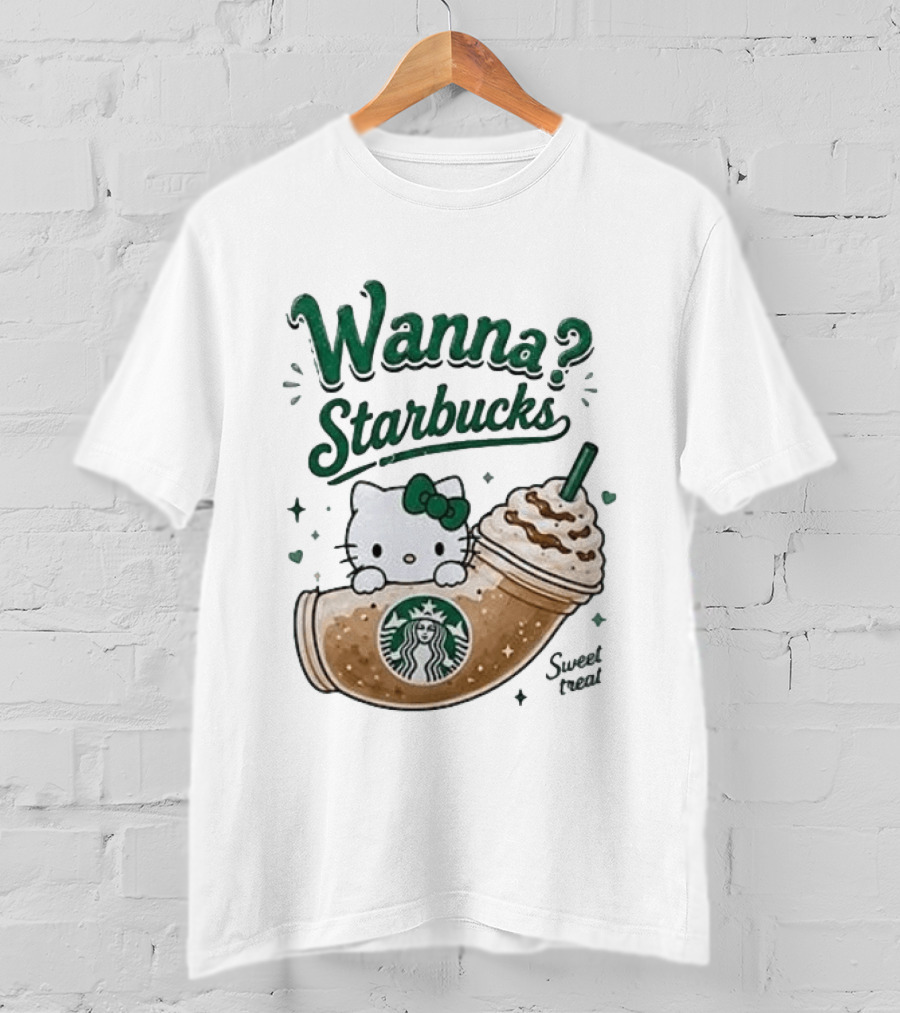 Wanna Starbucks Hello Kitty Sweet Treat T-Shirt