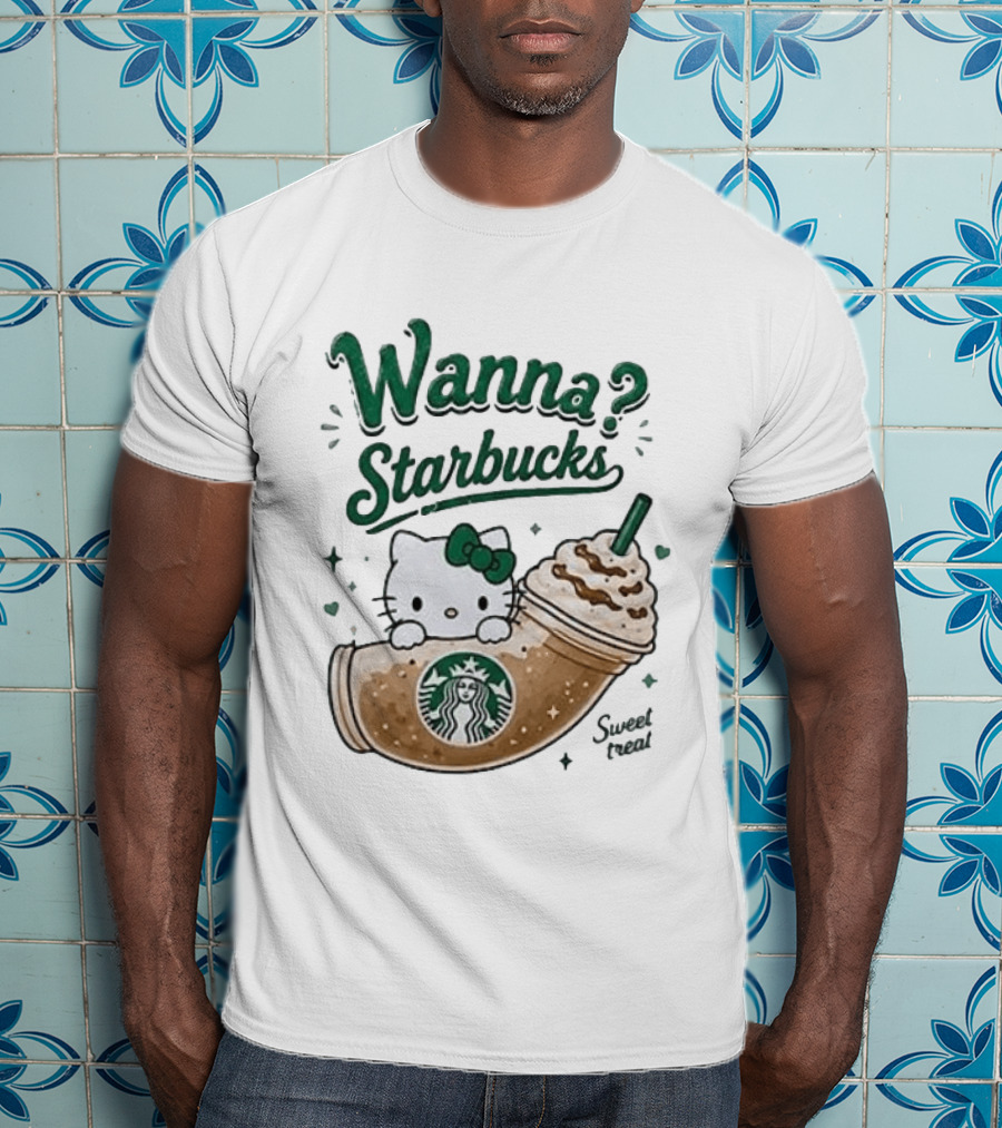 Wanna Starbucks Hello Kitty Sweet Treat T-Shirt
