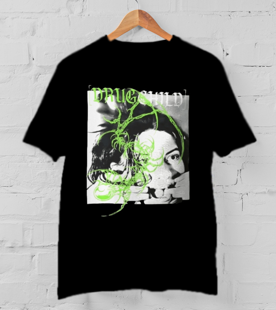 Drugchild Green Cyber Sigilism High Contrast No Depth Just Death And Decay T-Shirt