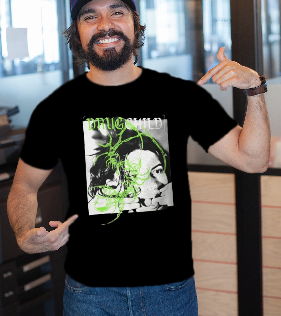 Drugchild Green Cyber Sigilism High Contrast No Depth Just Death And Decay T-Shirt