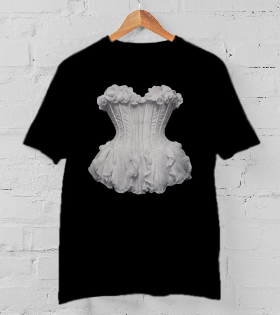 Beyonce Store Flaws And All White Corset Sculpture T-Shirt