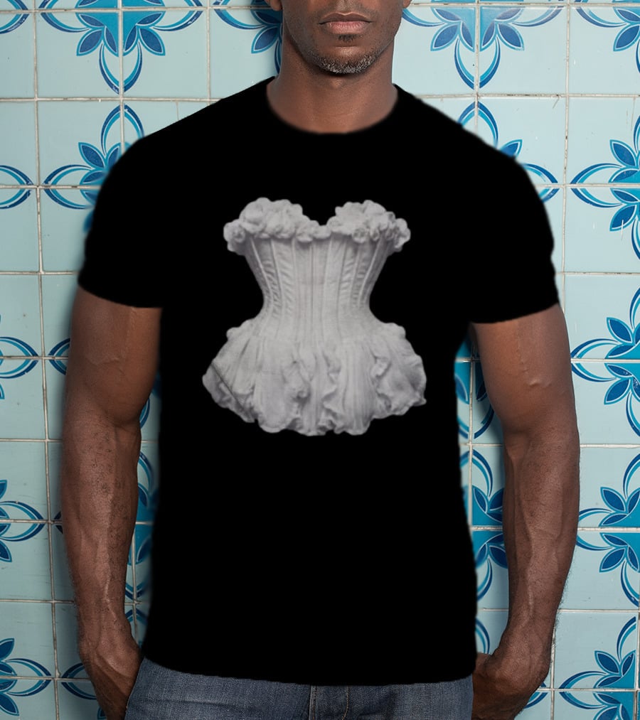 Beyonce Store Flaws And All White Corset Sculpture T-Shirt