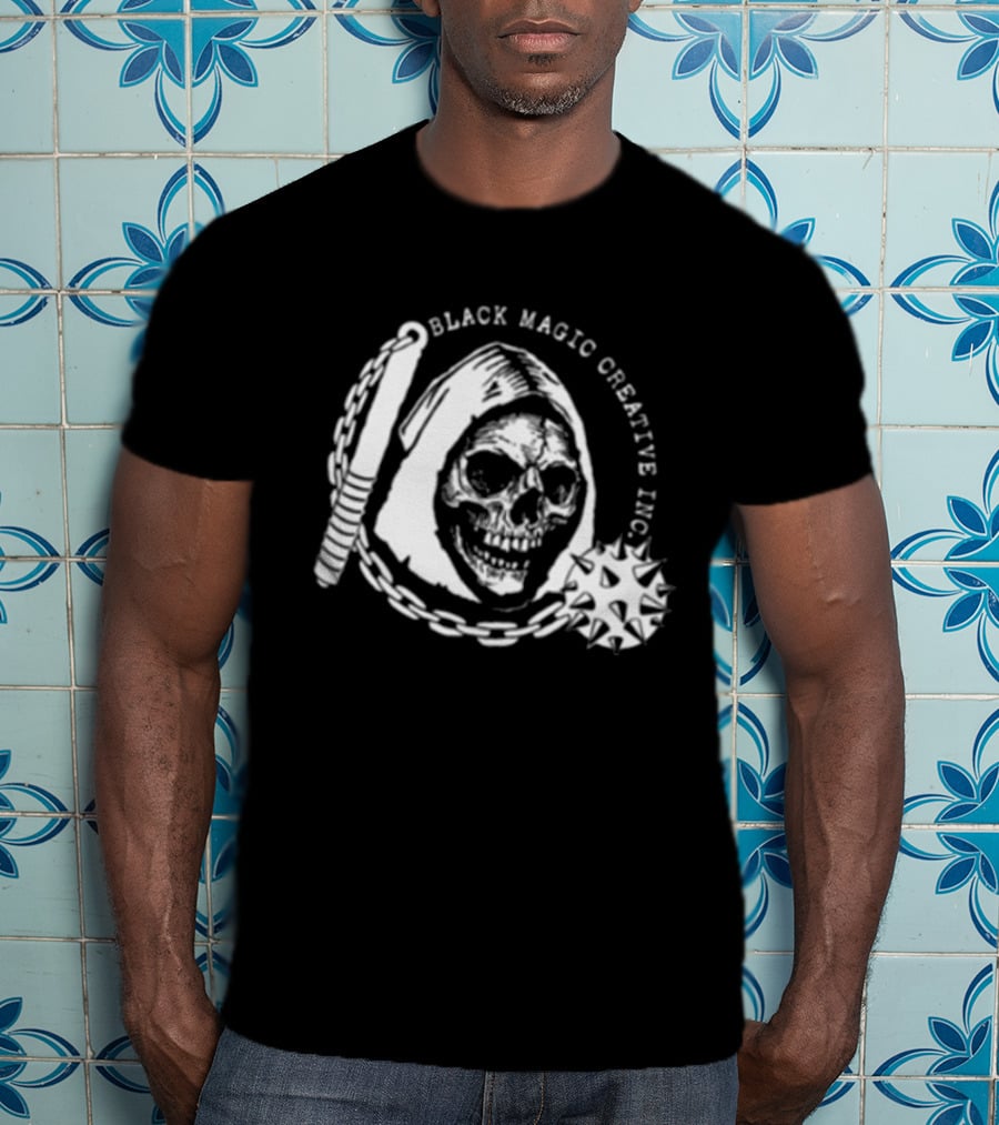 Black Magic Creative Inc Skull And Chain T-Shirt