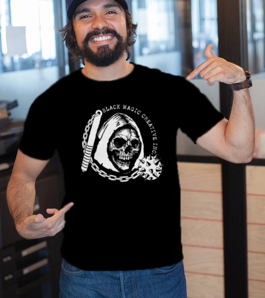 Black Magic Creative Inc Skull And Chain T-Shirt