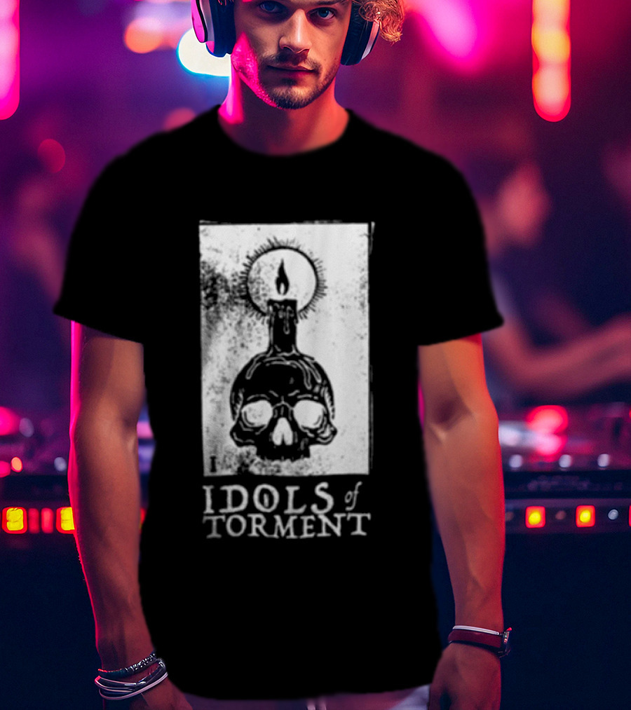 Black Magic Creative Store Idols Of Torment Skull Candle T-Shirt