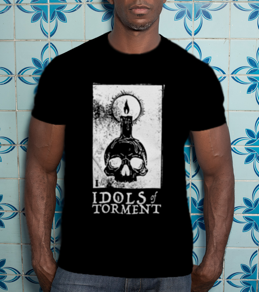 Black Magic Creative Store Idols Of Torment Skull Candle T-Shirt