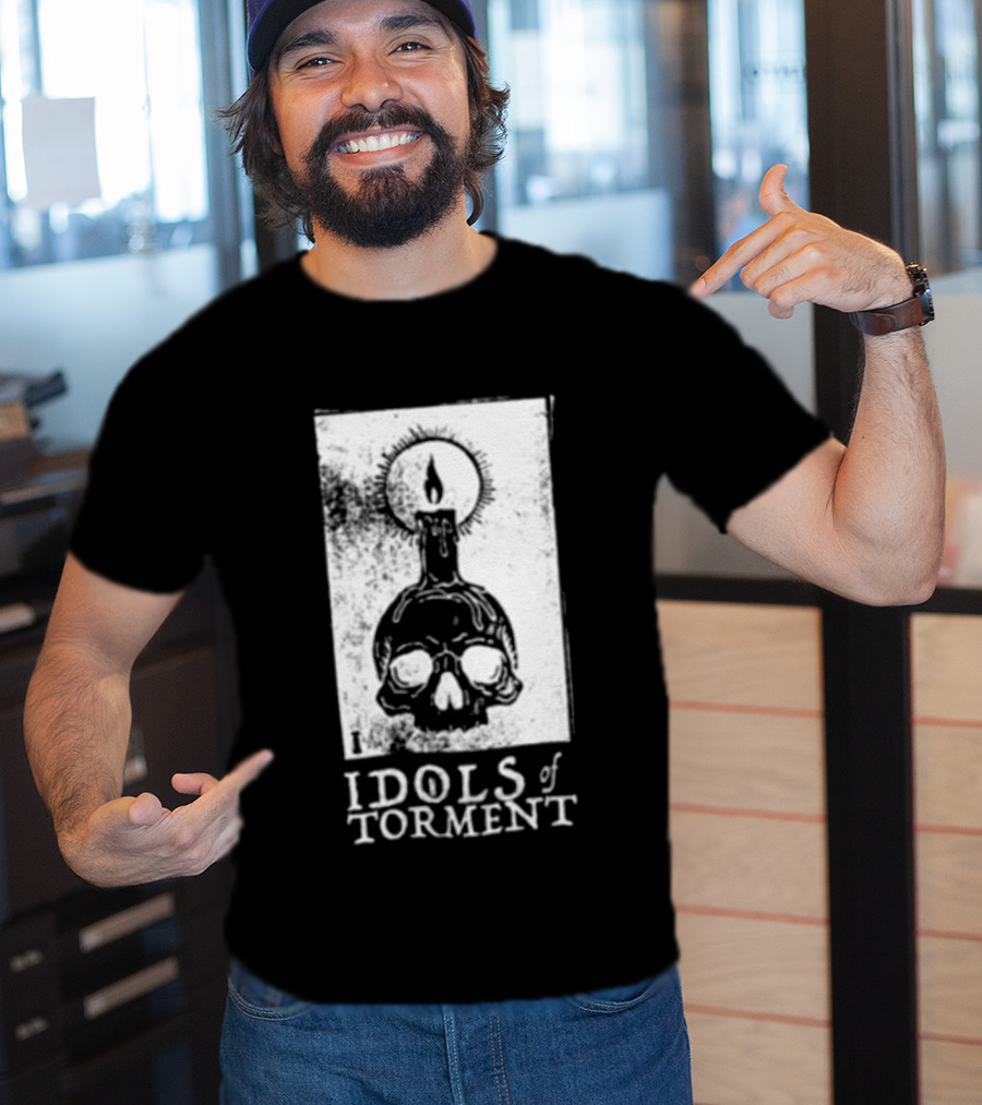 Black Magic Creative Store Idols Of Torment Skull Candle T-Shirt