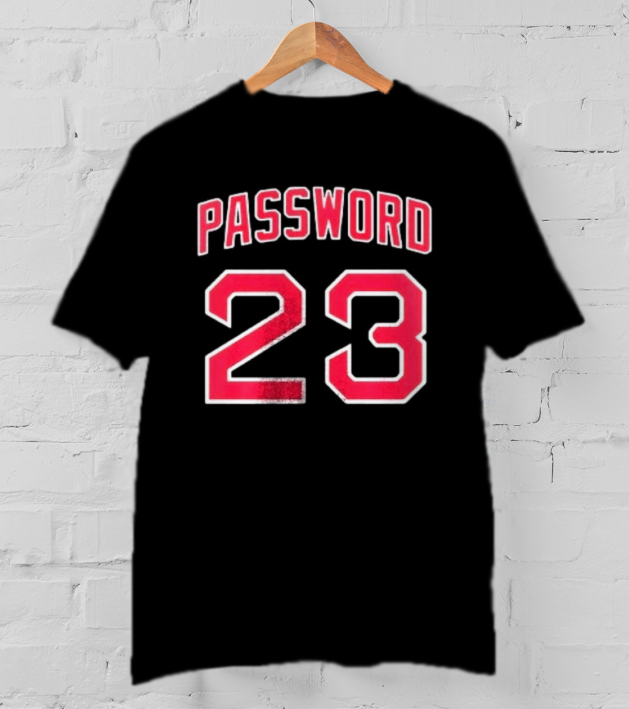 Boston Red Sox Password 23 Worcester Name And Number T-Shirt