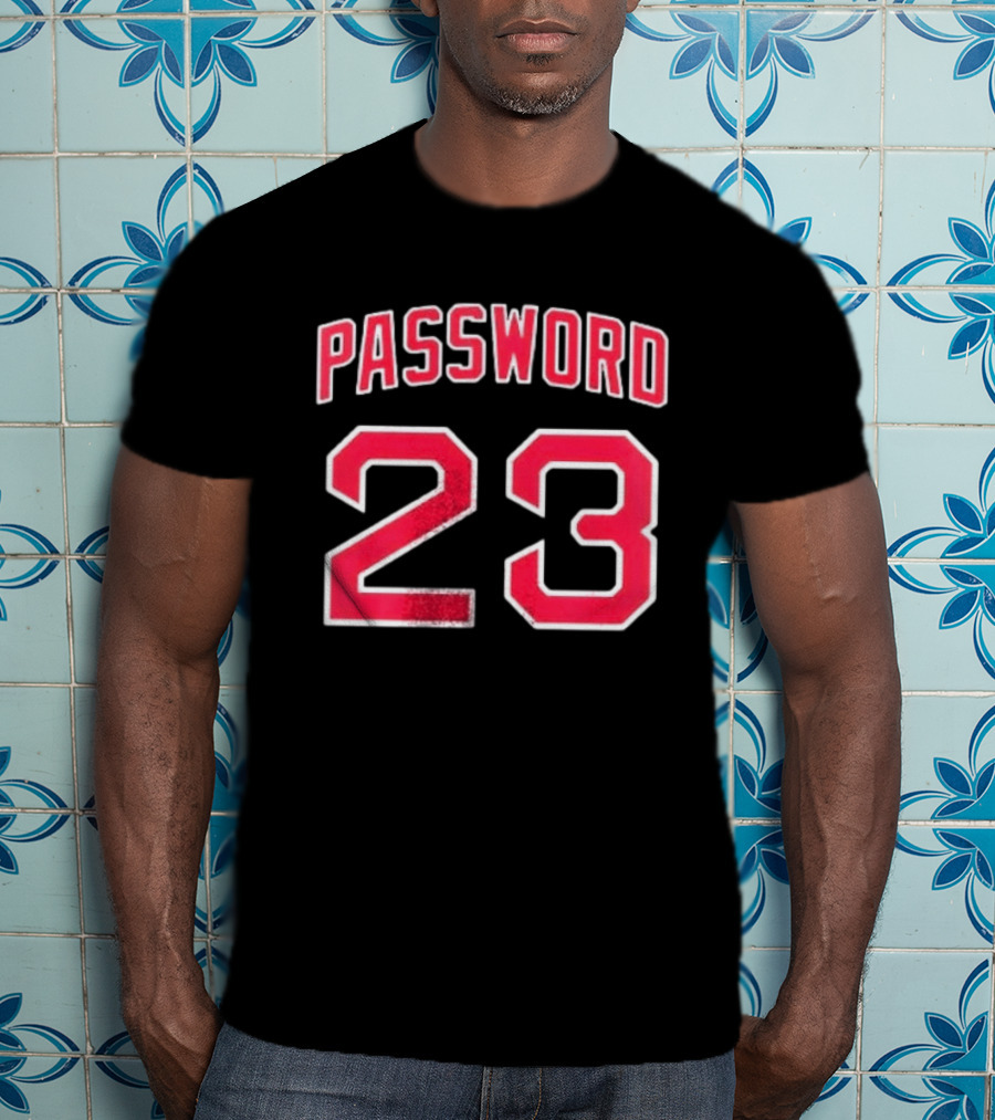 Boston Red Sox Password 23 Worcester Name And Number T-Shirt