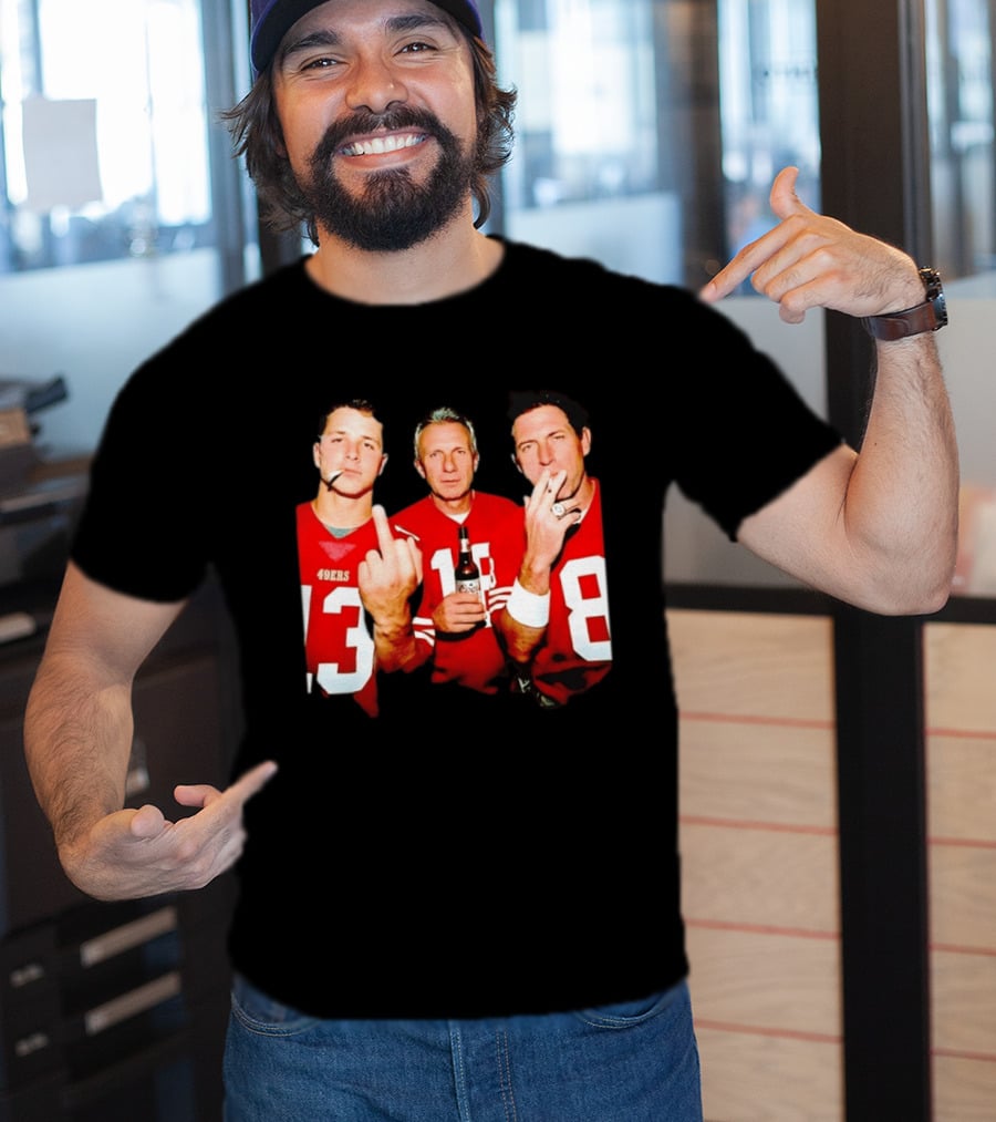Brock Purdy Joe Montana Steve Young 49ers Legends NFL Players T-Shirt