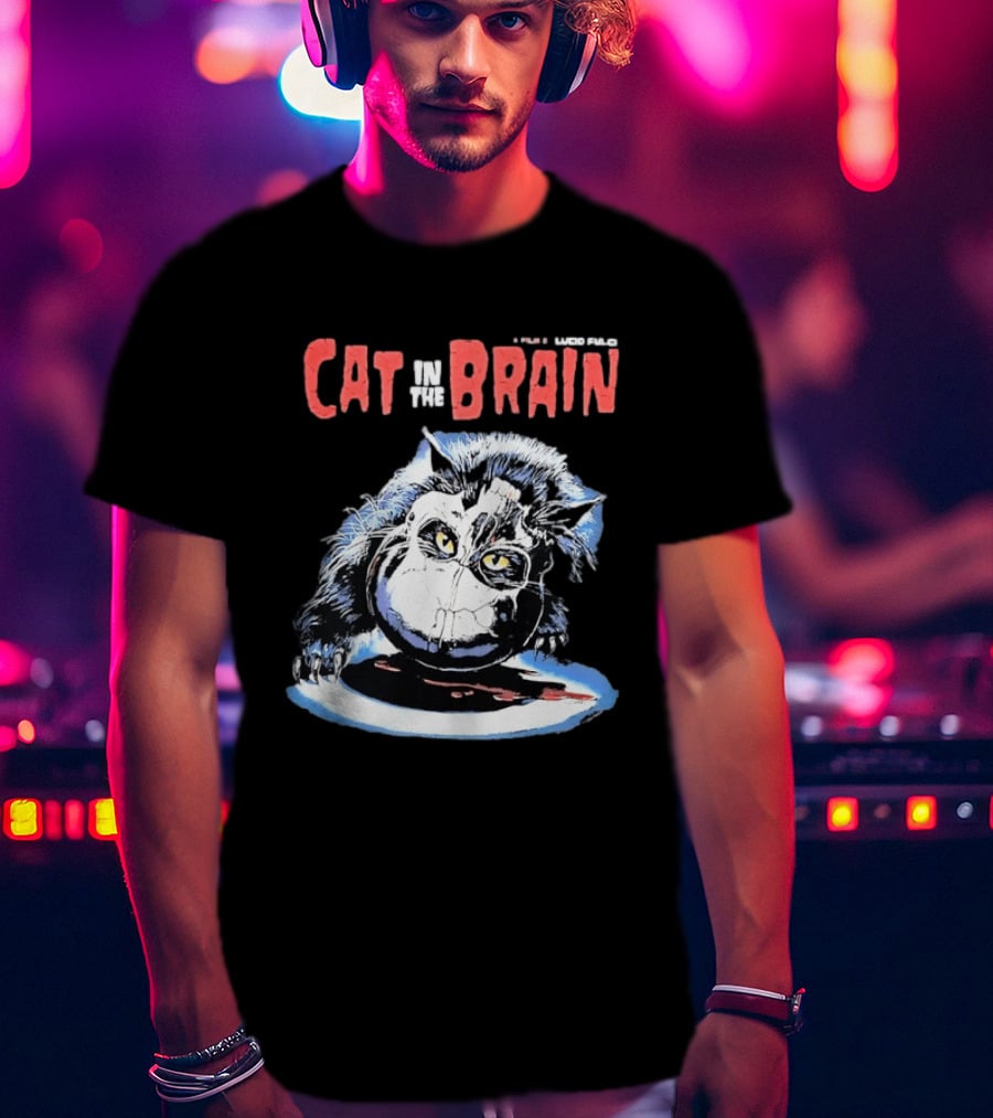 Lucio Fulci Cat In The Brain Horror Movie Graphic Novelty T-Shirt