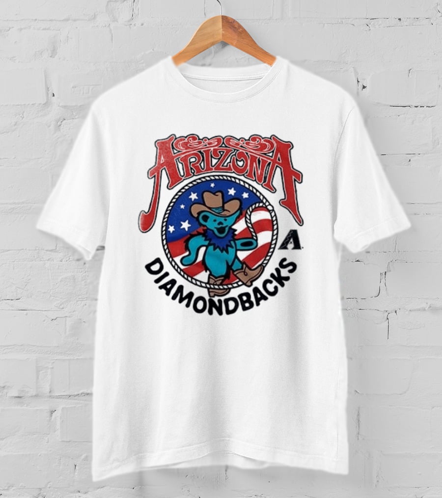 Arizona Diamondbacks Grateful Dead Americana Cowboy Bear T-Shirt