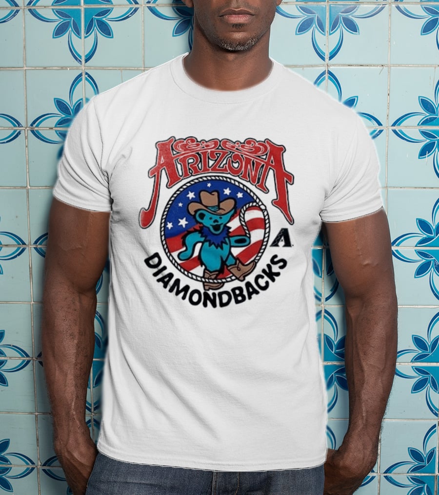Arizona Diamondbacks Grateful Dead Americana Cowboy Bear T-Shirt
