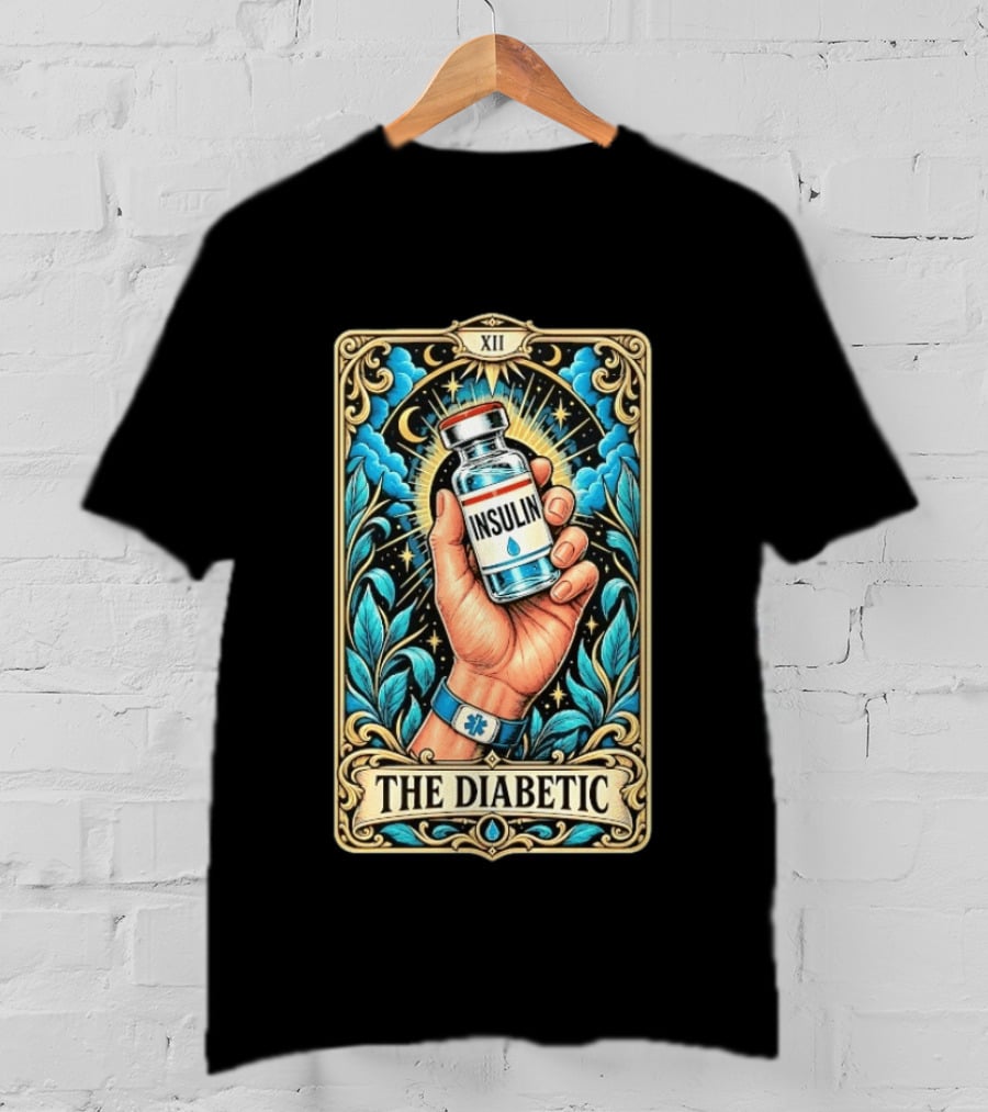 The Diabetic Tarot Card Insulin Vial Magic Hand XII T-Shirt