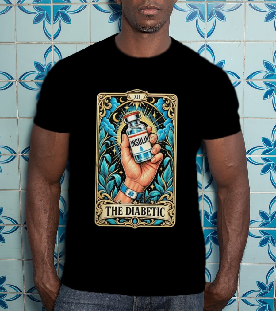 The Diabetic Tarot Card Insulin Vial Magic Hand XII T-Shirt