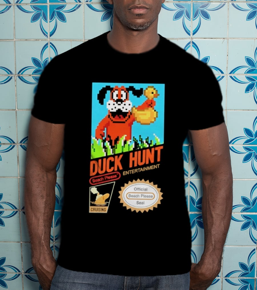 Duck Hunt Entertainment Beach Please Cruising Gaming T-Shirt