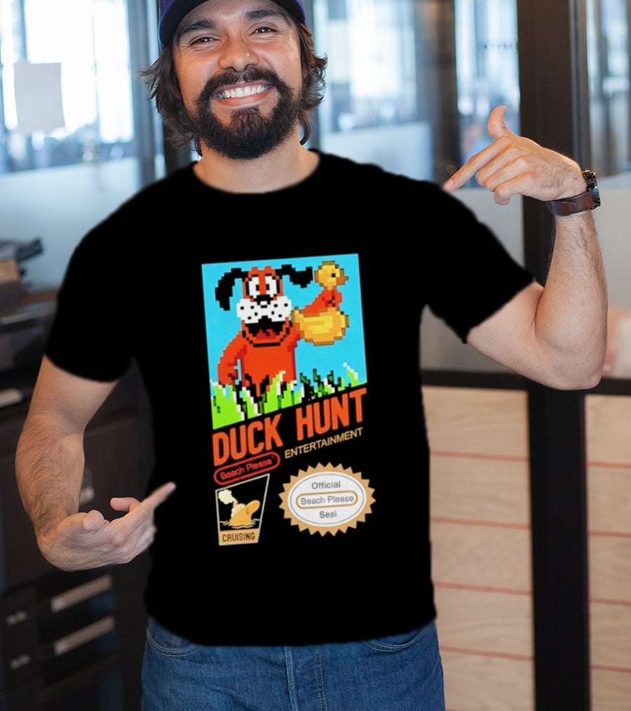 Duck Hunt Entertainment Beach Please Cruising Gaming T-Shirt