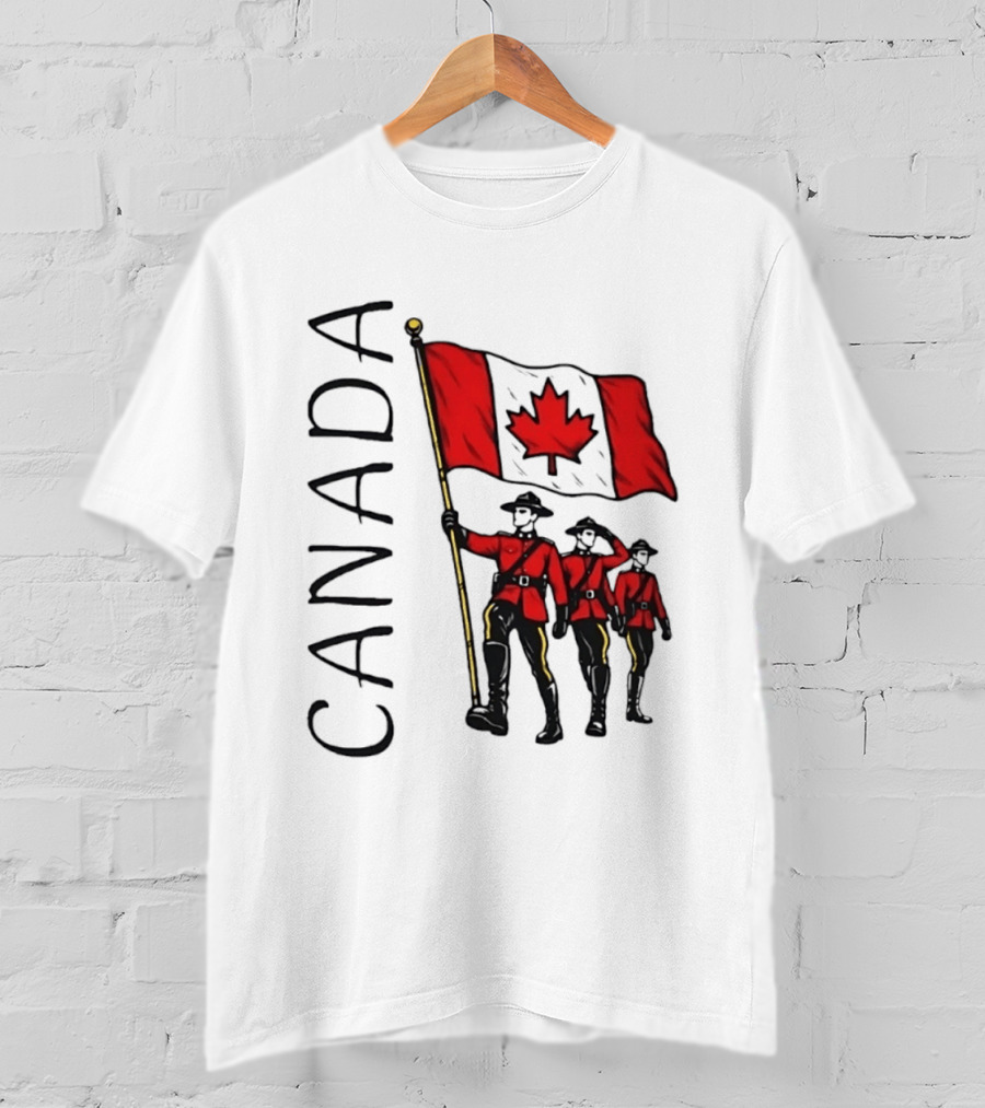 Canada Flag Royal Canadian Mounted Police Parade T-Shirt