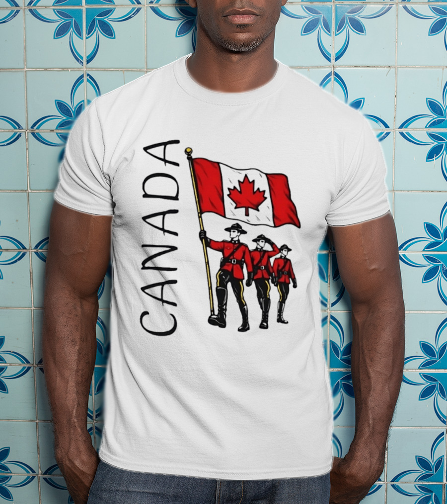 Canada Flag Royal Canadian Mounted Police Parade T-Shirt