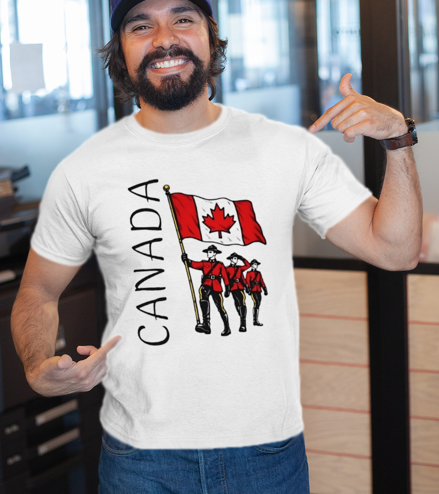 Canada Flag Royal Canadian Mounted Police Parade T-Shirt