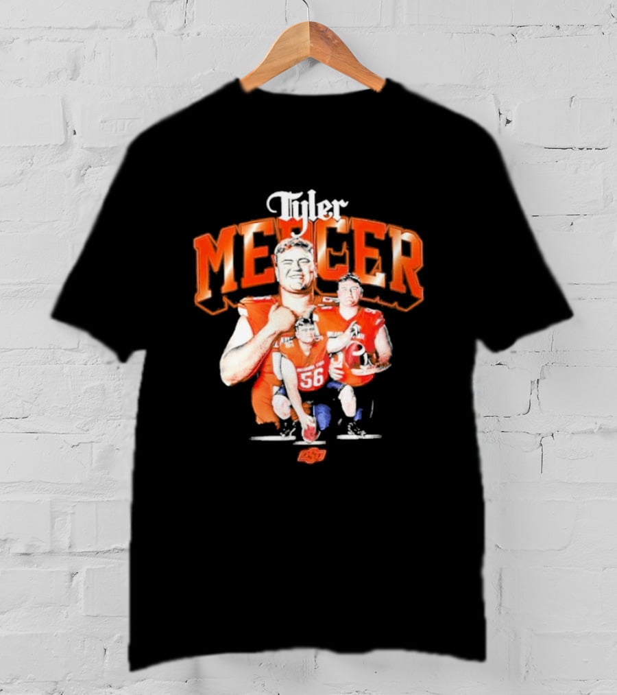 Tyler Mercer Oklahoma State Football Player Number 56 T-Shirt
