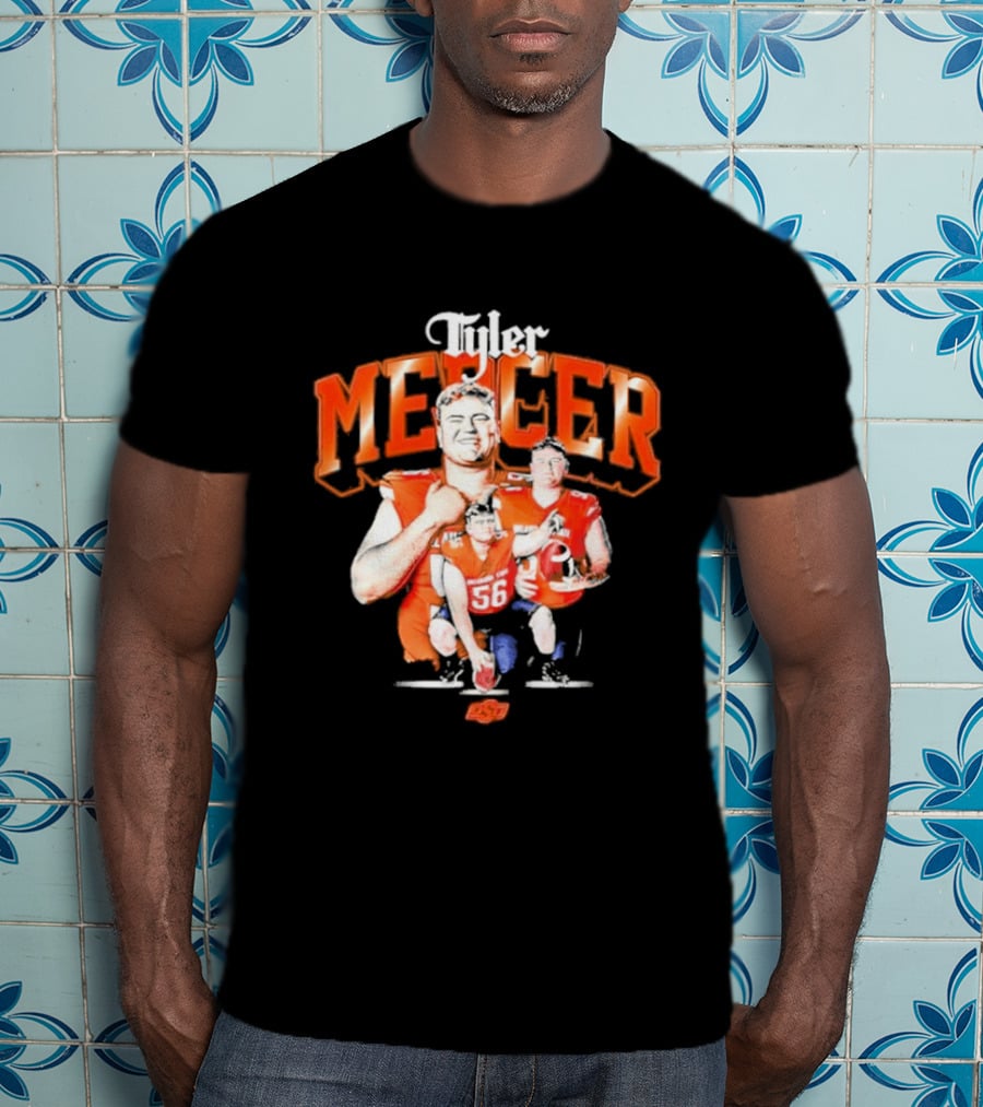 Tyler Mercer Oklahoma State Football Player Number 56 T-Shirt