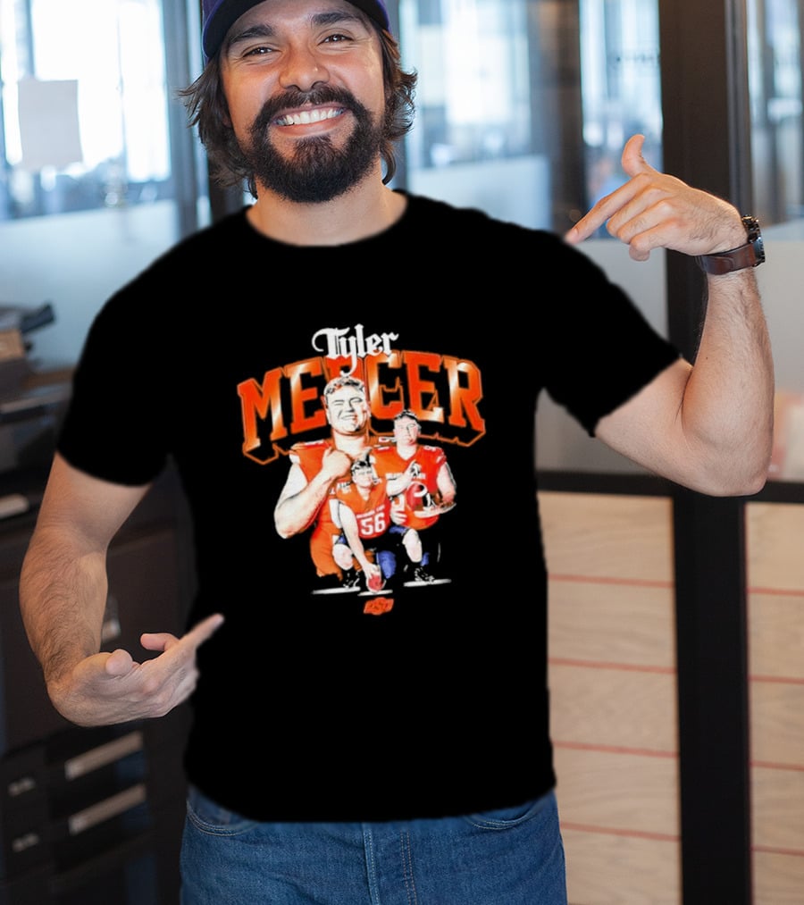 Tyler Mercer Oklahoma State Football Player Number 56 T-Shirt
