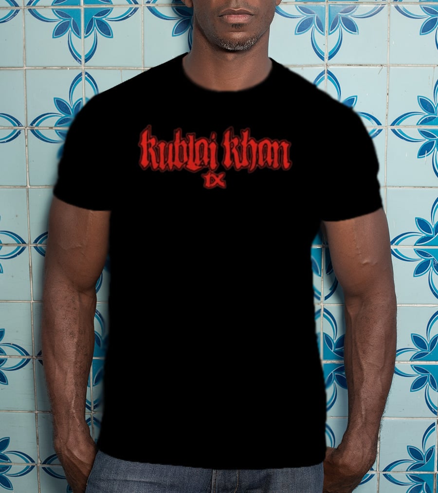 Imprint Store Kublai Khan Tx Love Will Never Be Enough Red Stylized T-Shirt