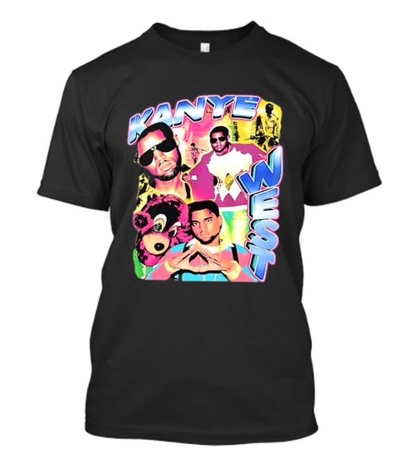 Kanye West Vintage Yeezy Bear Collage Hip Hop Rap Legend T-Shirt