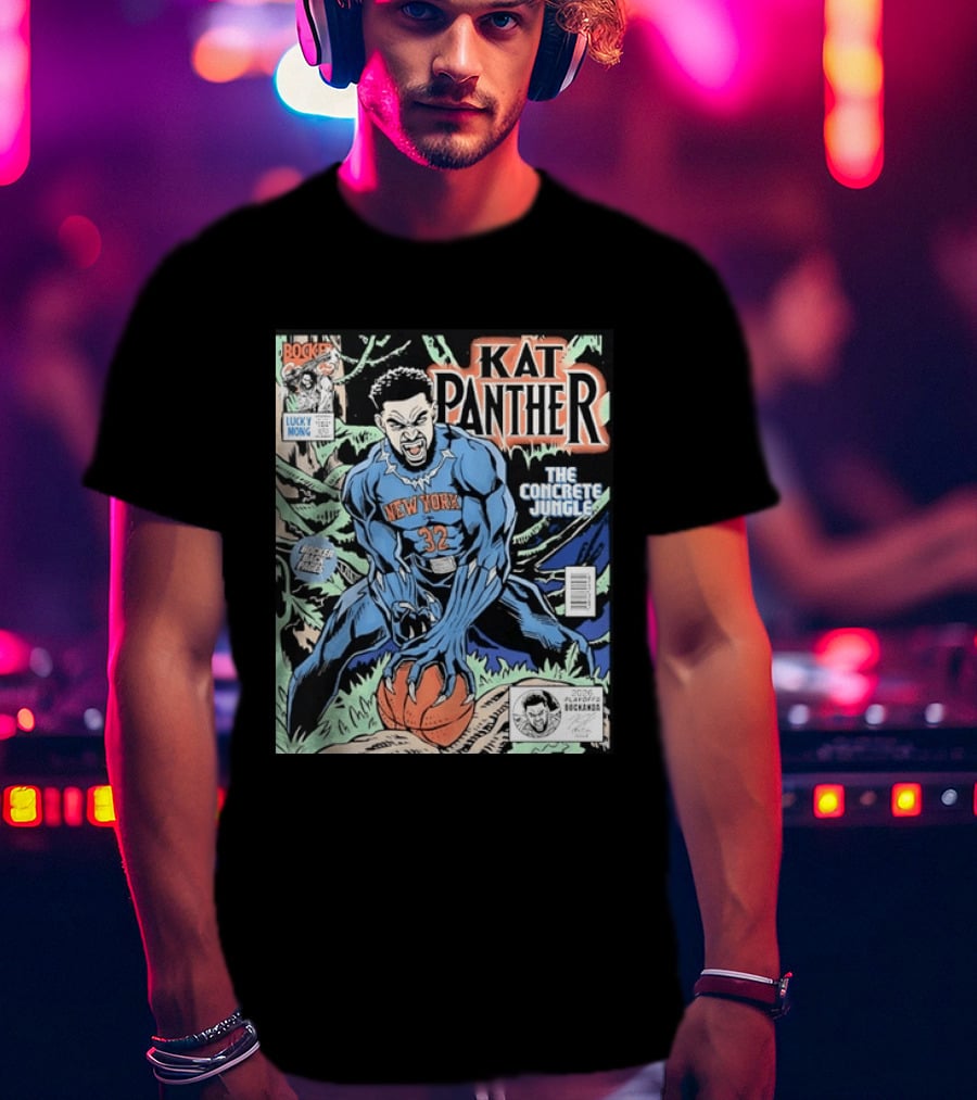 Kat Panther New York 32 The Concrete Jungle Comic Cover Booker Back Page T-Shirt