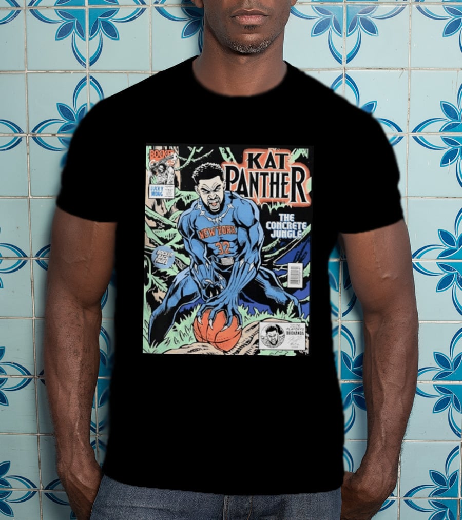 Kat Panther New York 32 The Concrete Jungle Comic Cover Booker Back Page T-Shirt