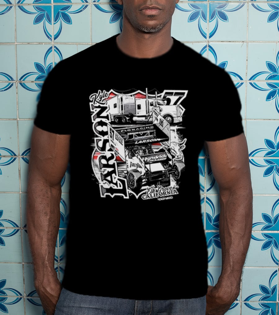 Kyle Larson 57 Hauler Elk Grove California Racing Team T-Shirt