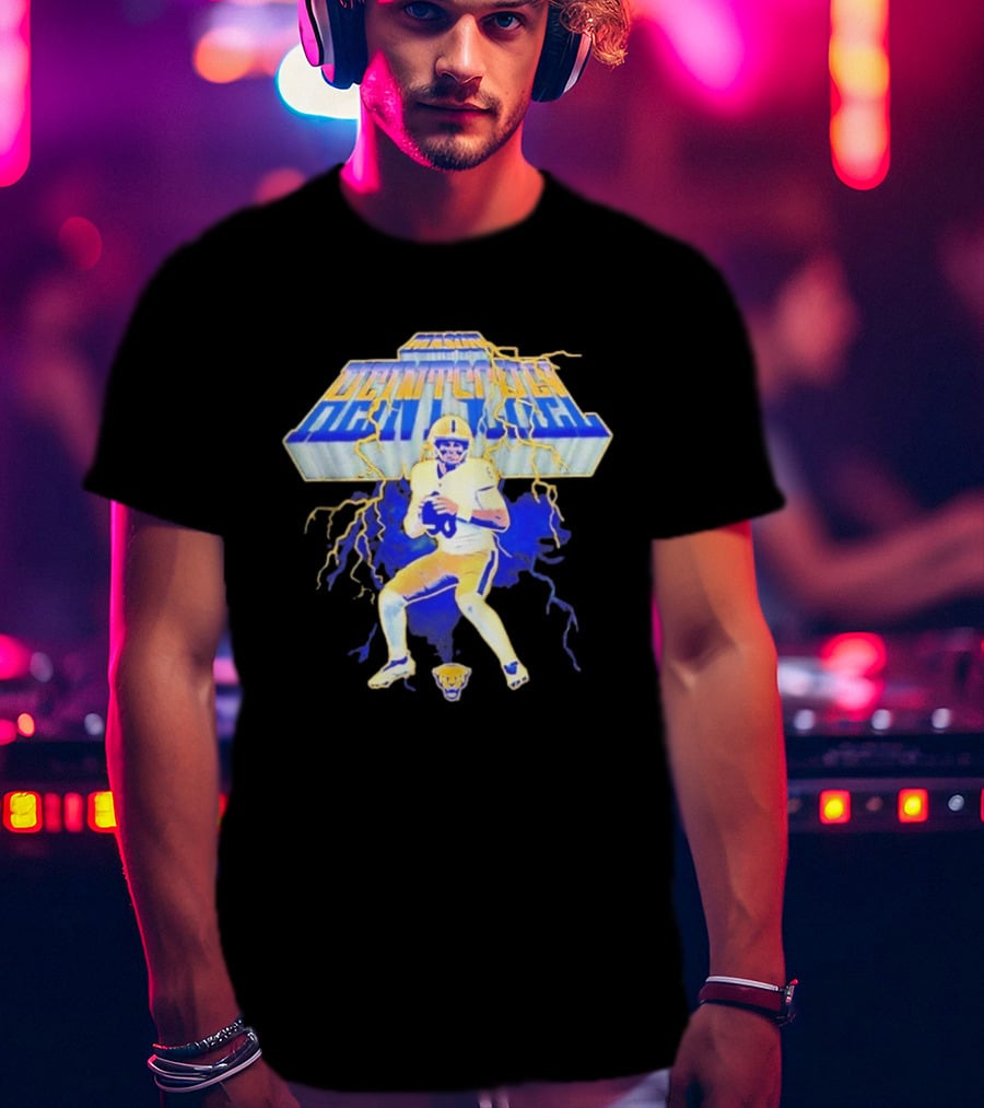 Pittsburgh Panthers NCAA Football Mason Heintschel Lightning T-Shirt